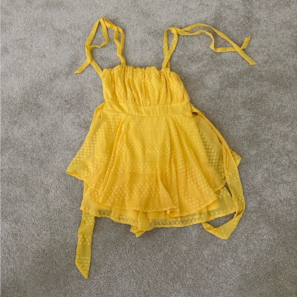 Yellow Tie Romper (Brand Unknown)